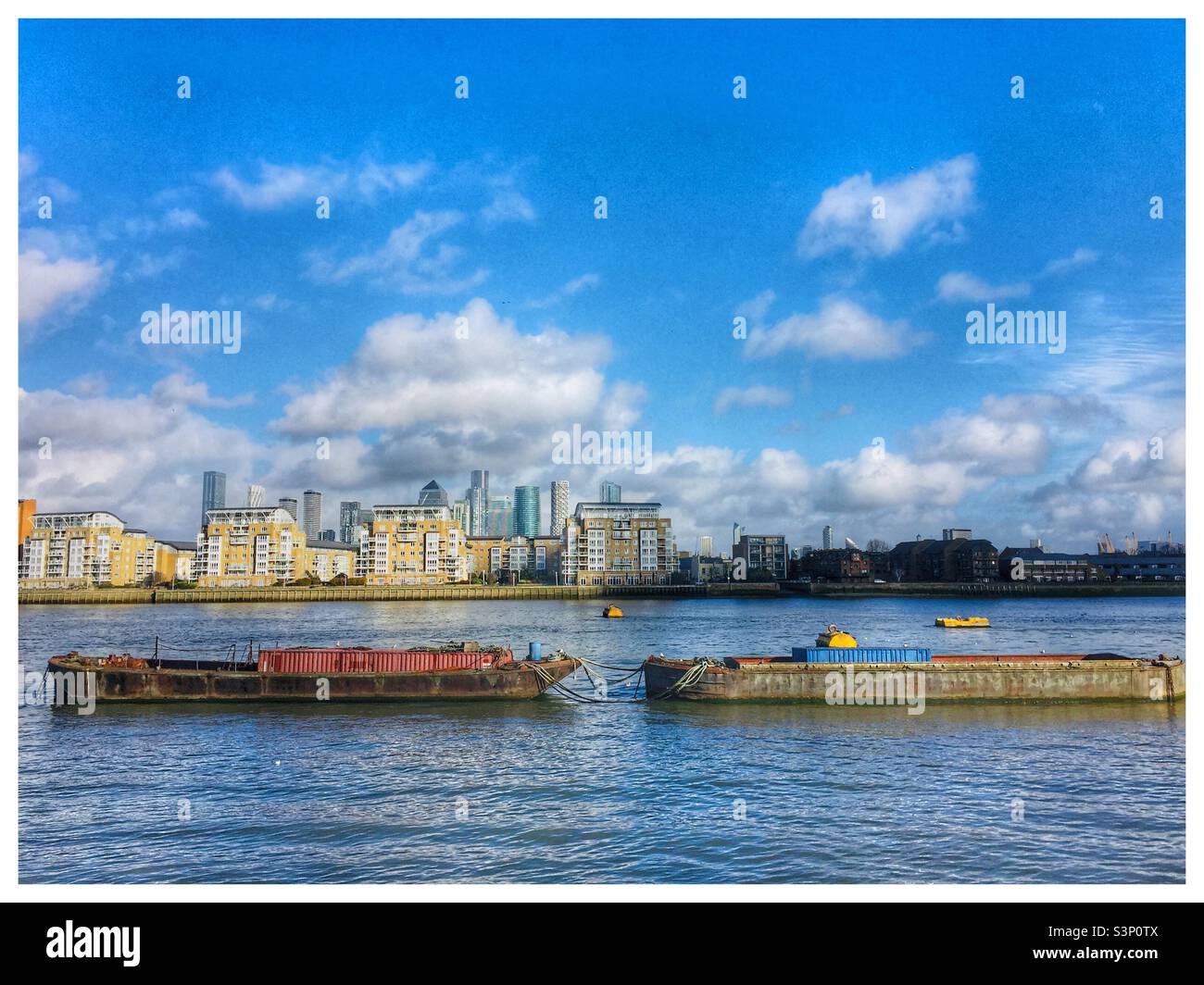 Greenwich river Thames March 2022 Stock Photo