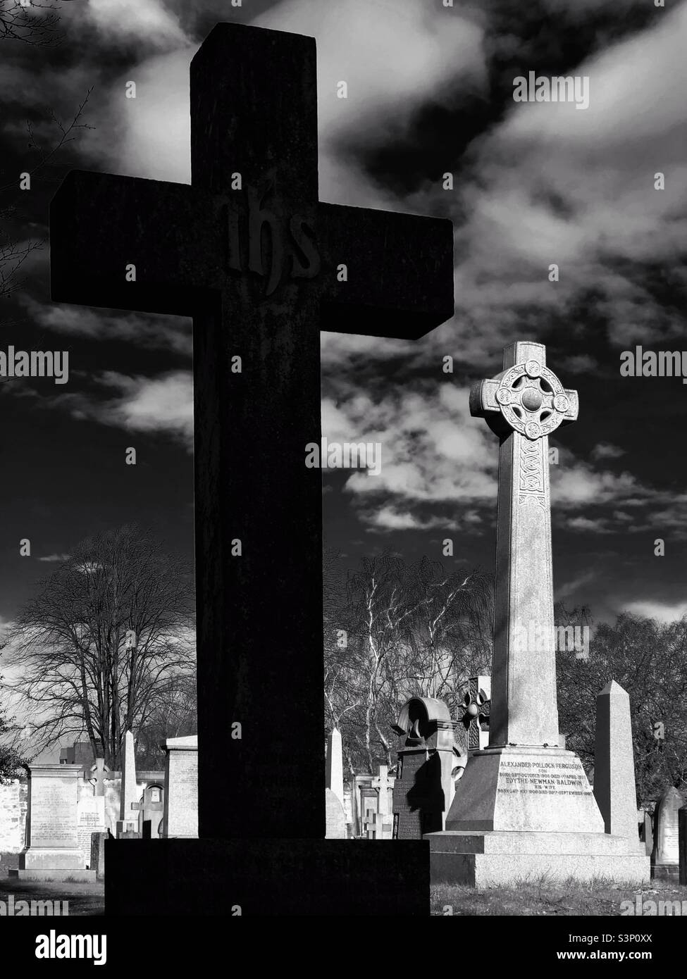 Gravestones - Smartphone Captured Stock Image