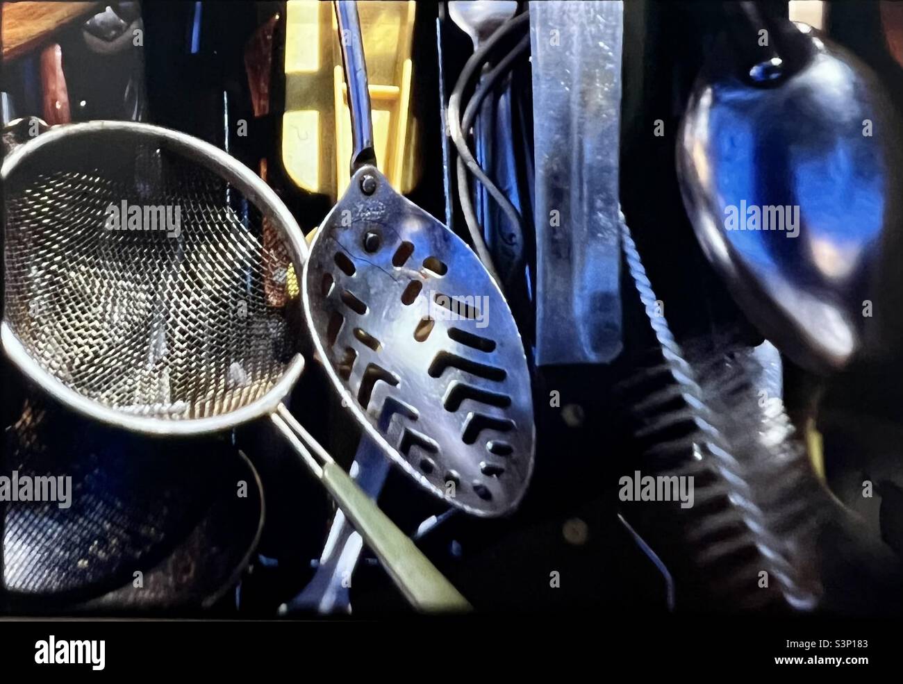 Vintage Kitchen Utensils Stock Photo - Alamy