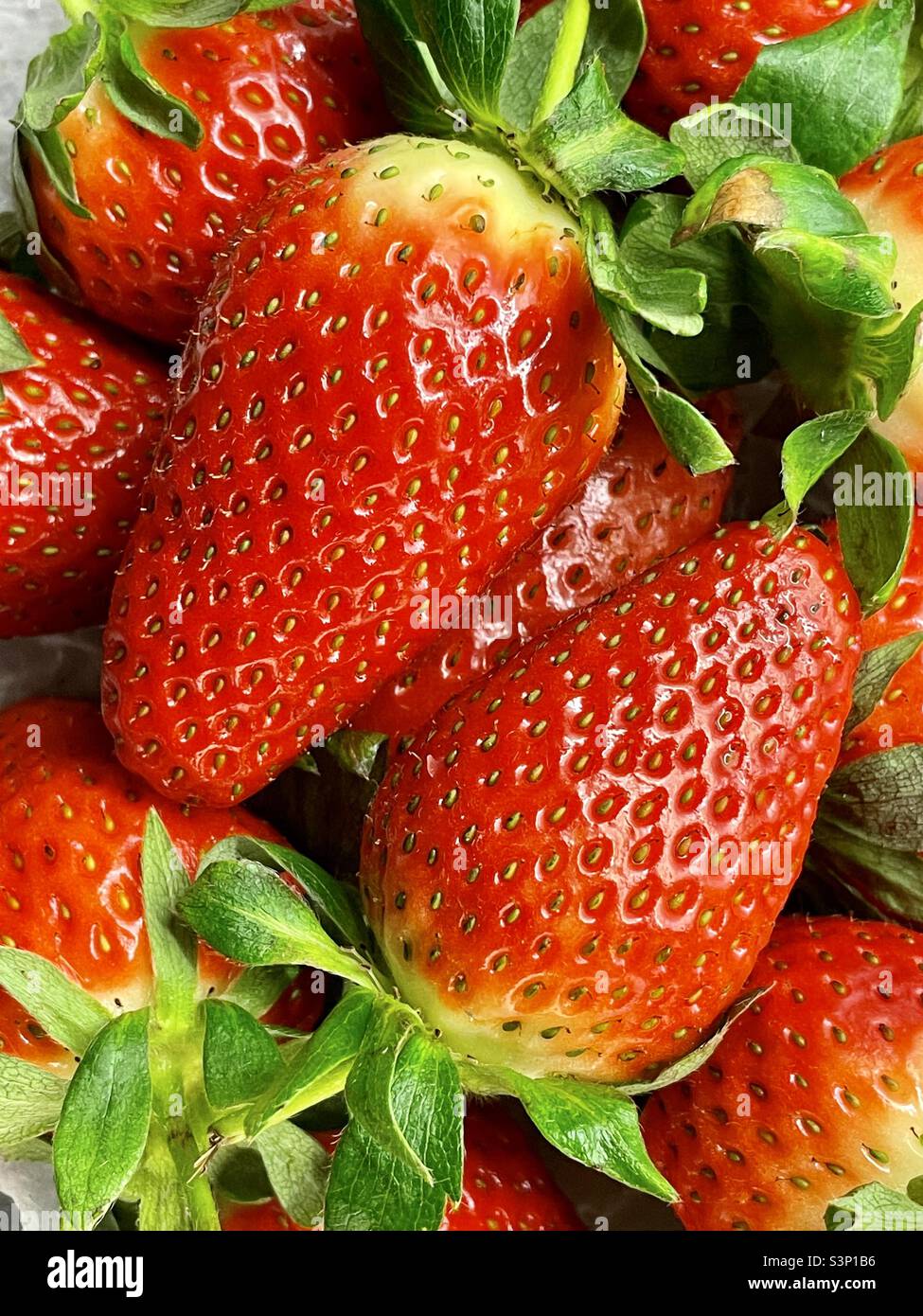 Strawberries in close up hi-res stock photography and images - Alamy
