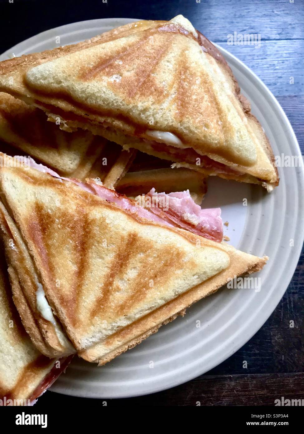 Ham and Cheese toastie Stock Photo Alamy
