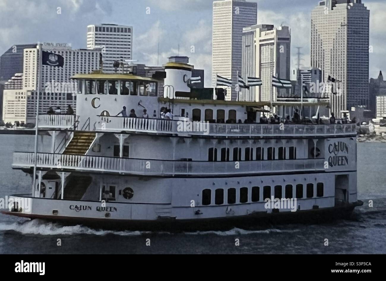 Mississippi River riverboat Cajun Queen New Orleans Louisiana Stock ...