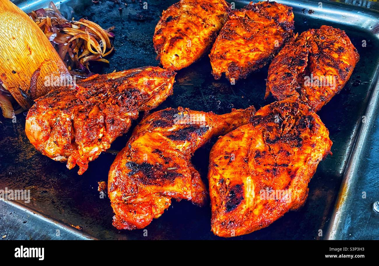 Barbecue fried chicken - Smartphone Captured Stock Image