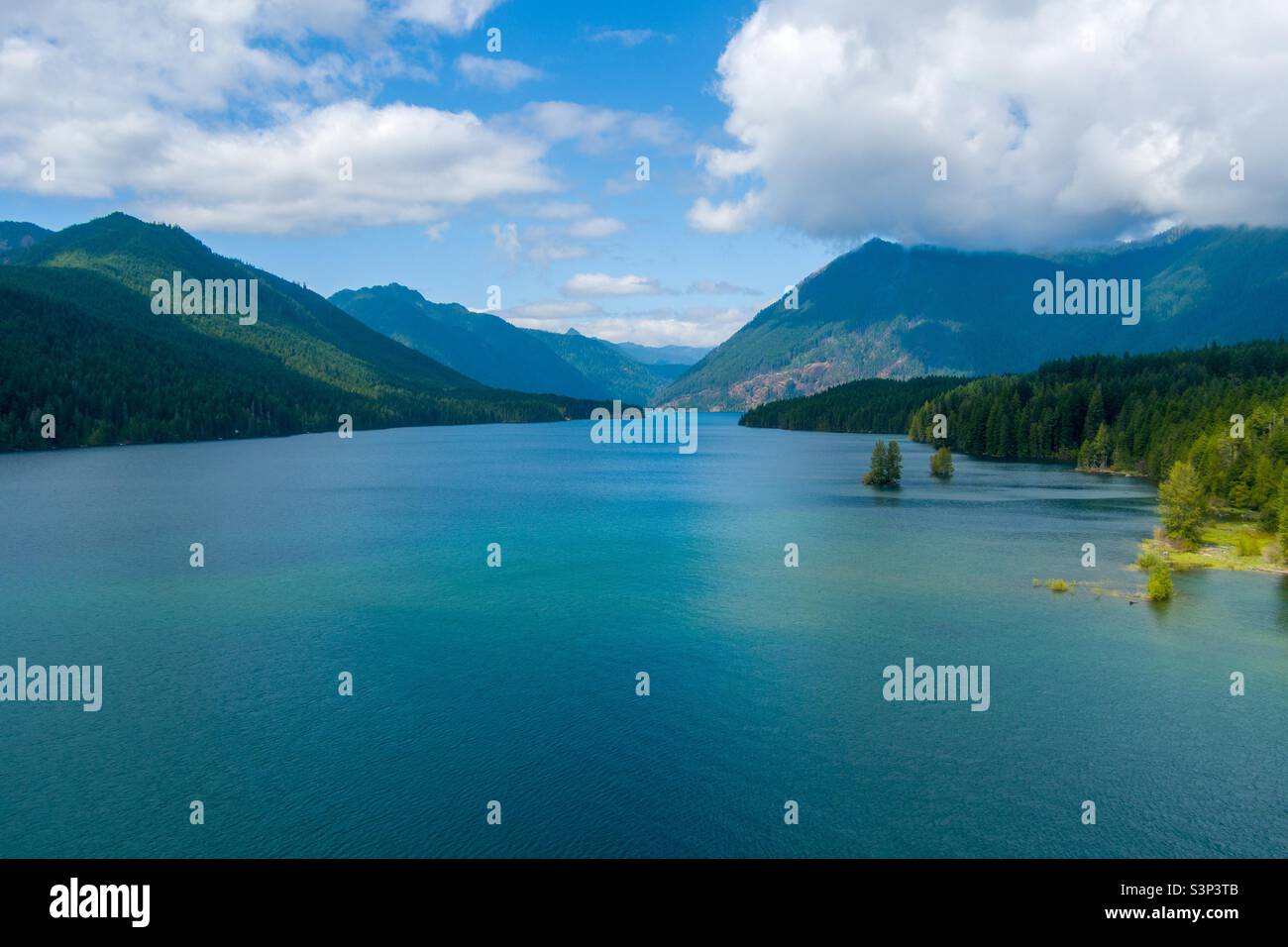Washington State lake in August - Smartphone Captured Stock Image
