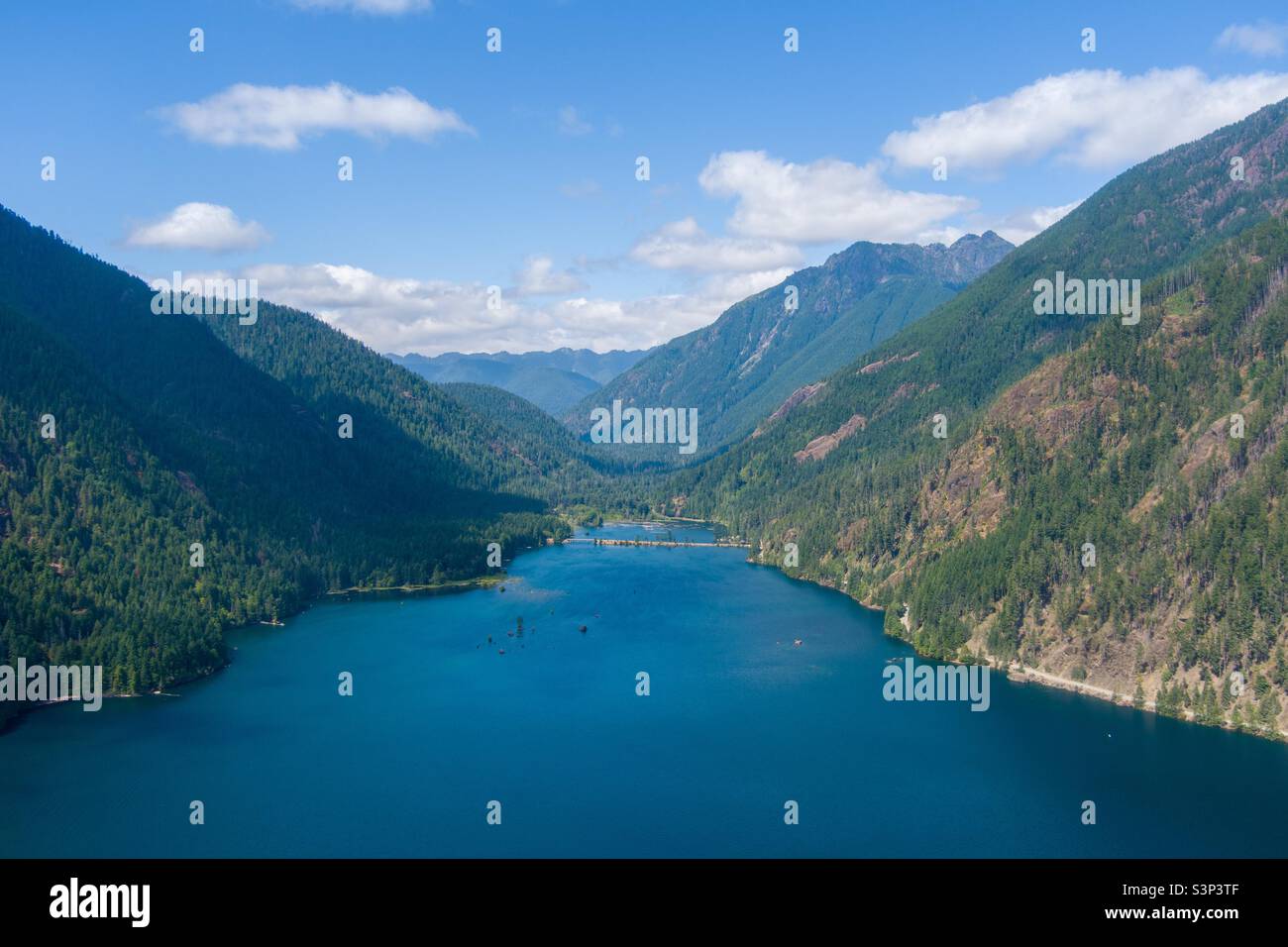 Western shore of lake Cushman - Smartphone Captured Stock Image