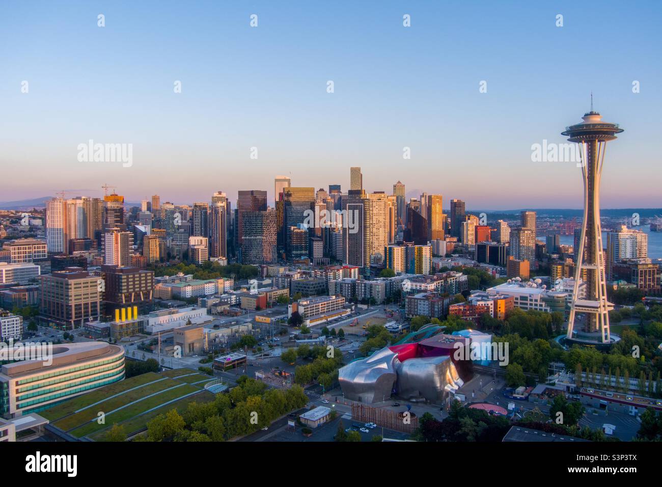 Seattle, Washington sunset - Smartphone Captured Stock Image