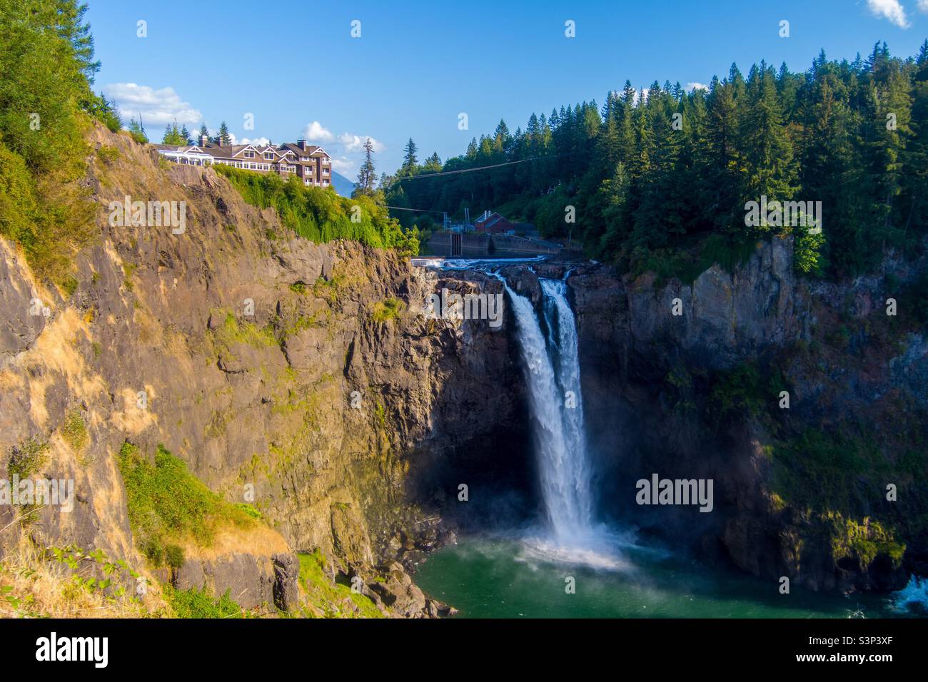 Snoqualmie Falls in Washington State Stock Photo
