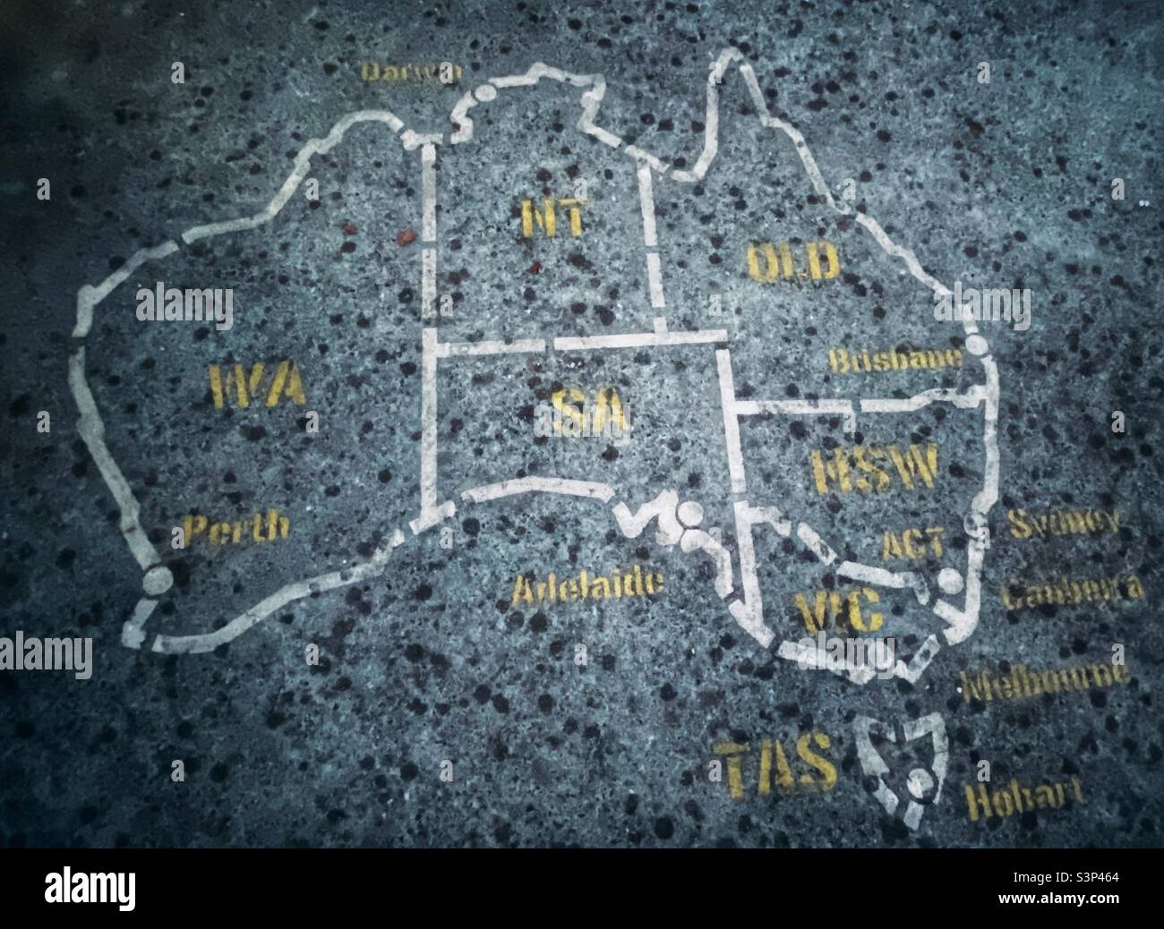 Beautiful map of Australia Stock Photo