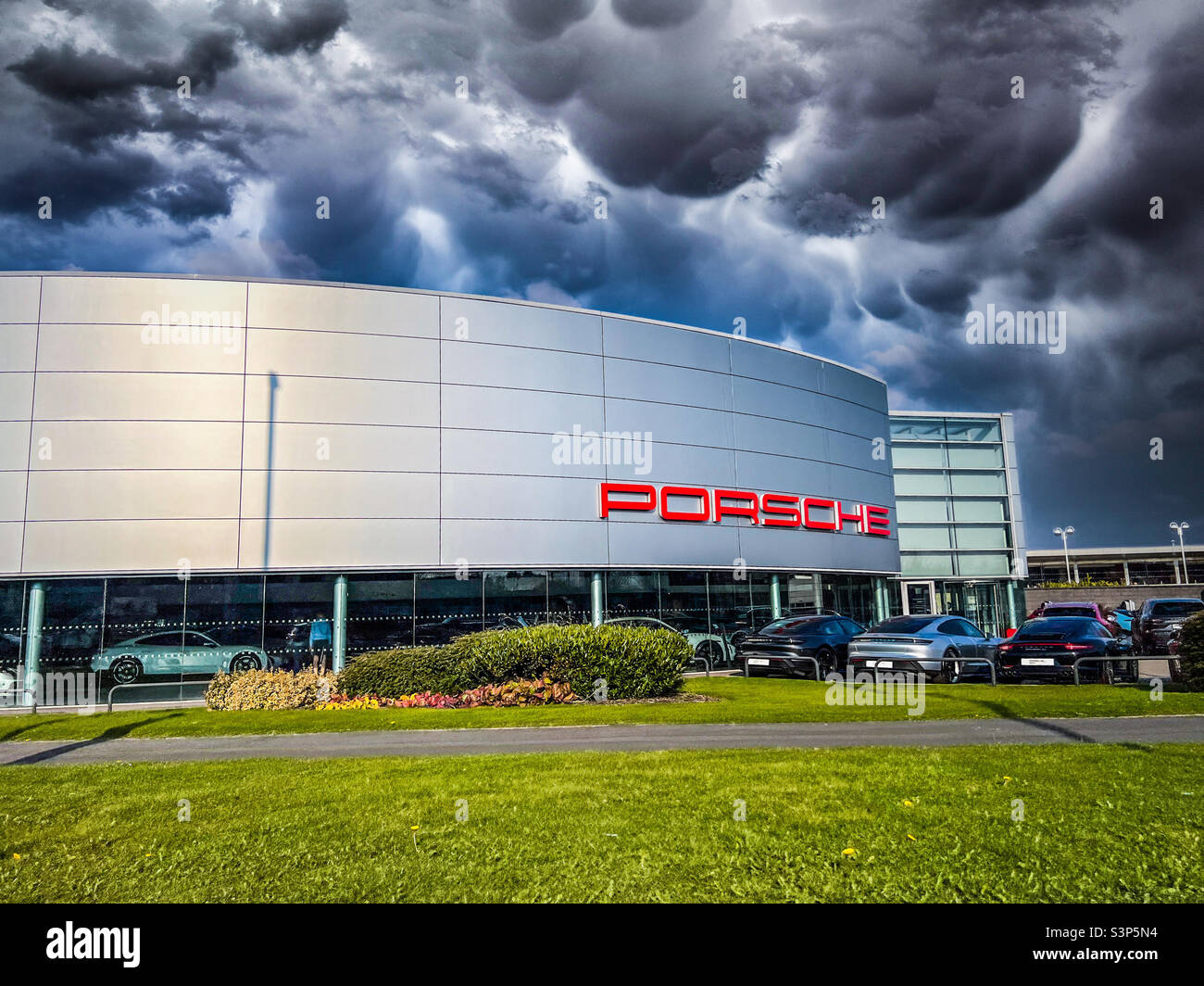 Porsche Centre Leeds in West Yorkshire Stock Photo