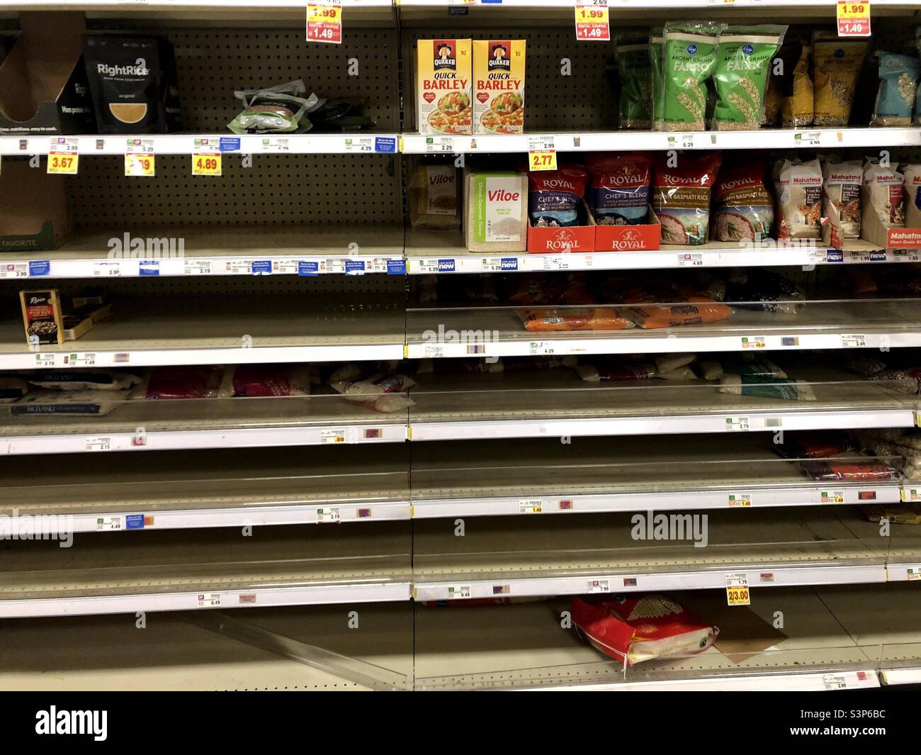 Food shortages and empty grocery store shelves amid the COVID19