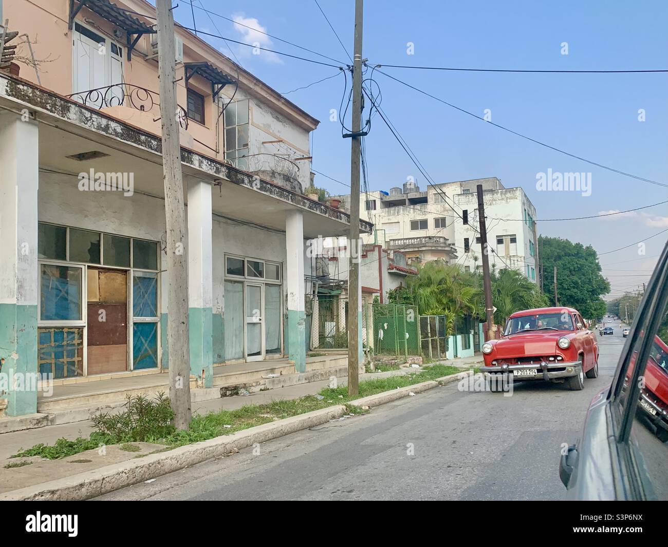 Street moments in Havana. Street 44 in Playa, Havana, Cuba. - Smartphone Captured Stock Image