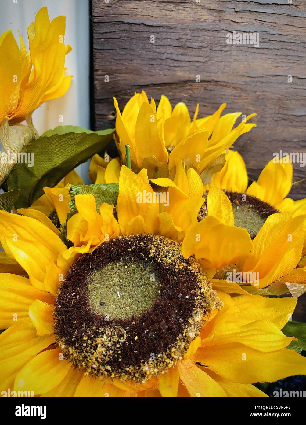 Artificial sunflower flowers - Smartphone Captured Stock Image