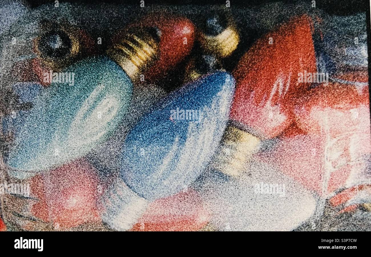 Vintage Christmas light bulbs Stock Photo Alamy