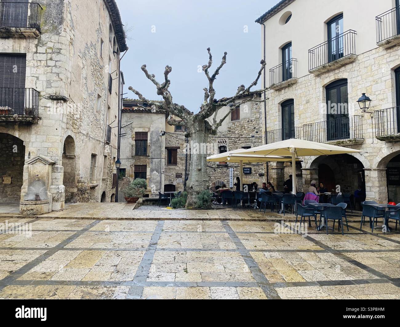 Bésalu, Catalunya, Spain. 18 March 2022. - Smartphone Captured Stock Image