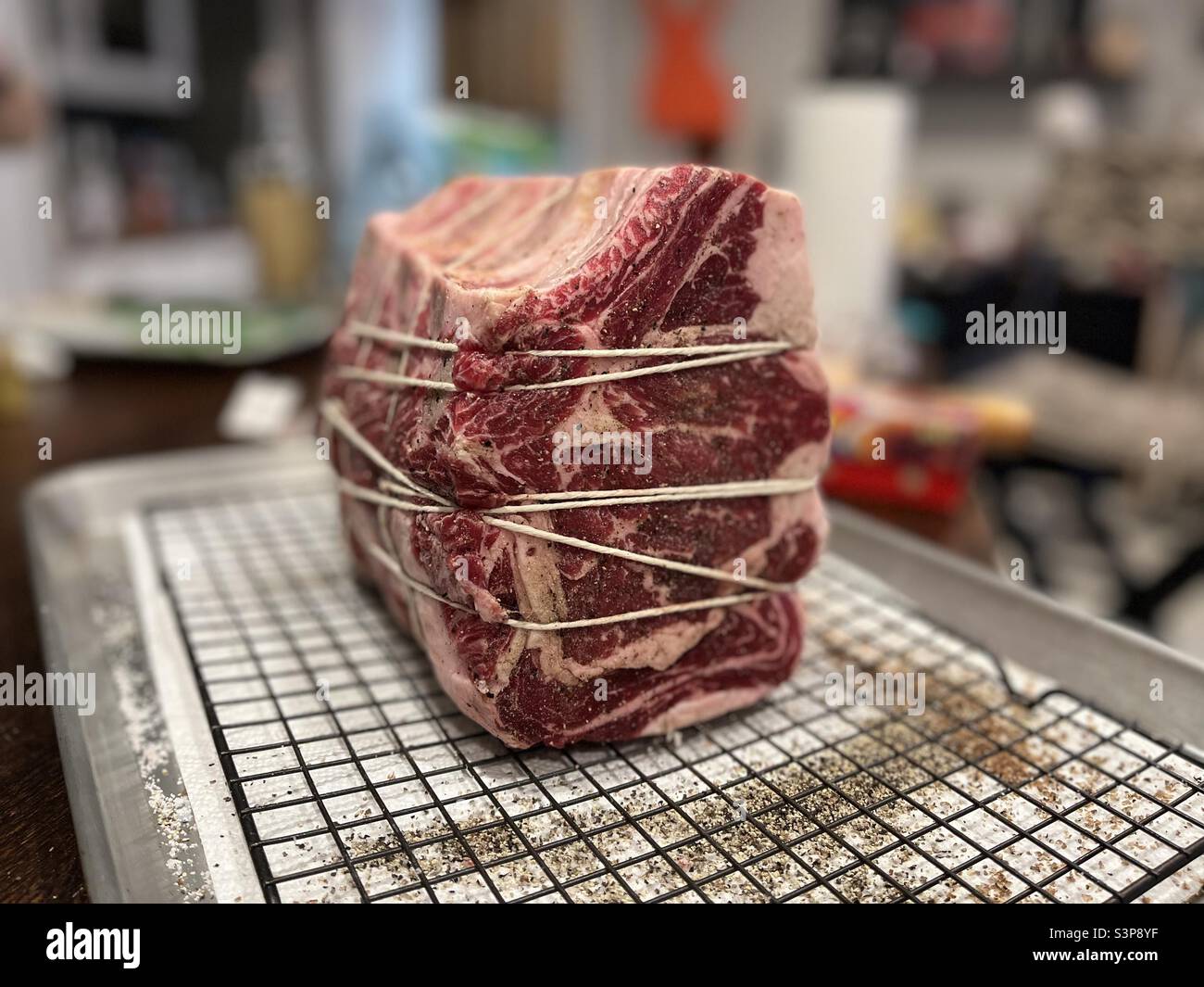 Standing Rib Roast Stock Photo