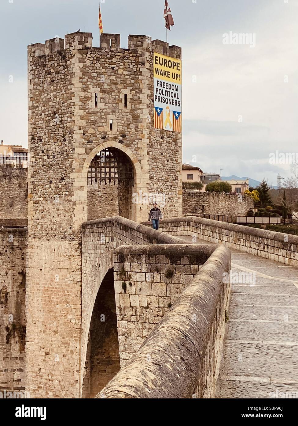 Besalú, Catalunya, Spain. 18 March 2022. - Smartphone Captured Stock Image