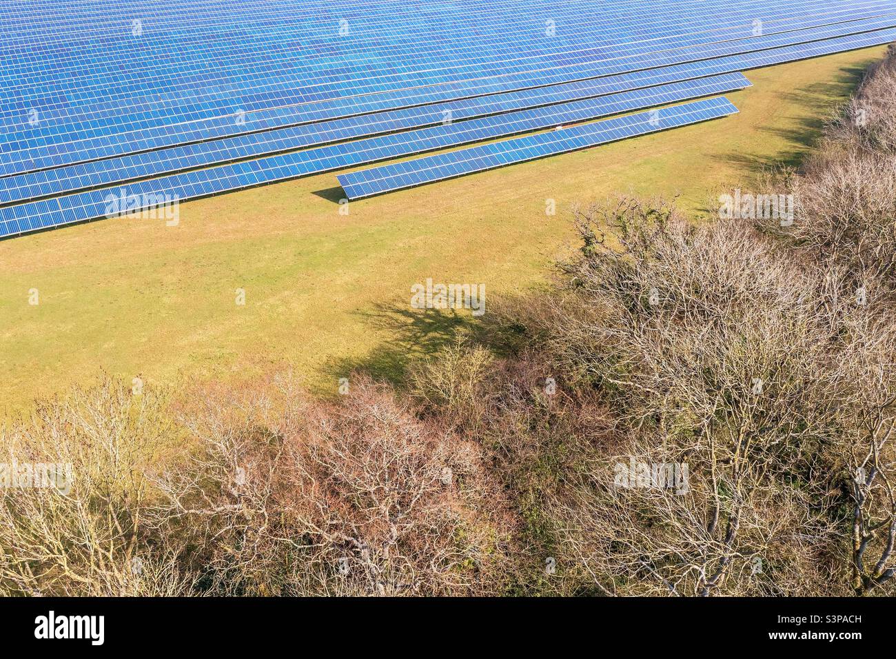 Solar panel farm Stock Photo