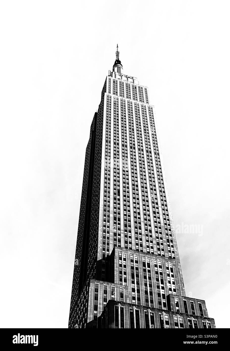 Empire state building architecture Black and White Stock Photos