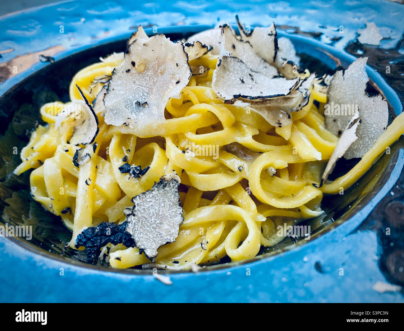 Truffle Fettuccine - Smartphone Captured Stock Image