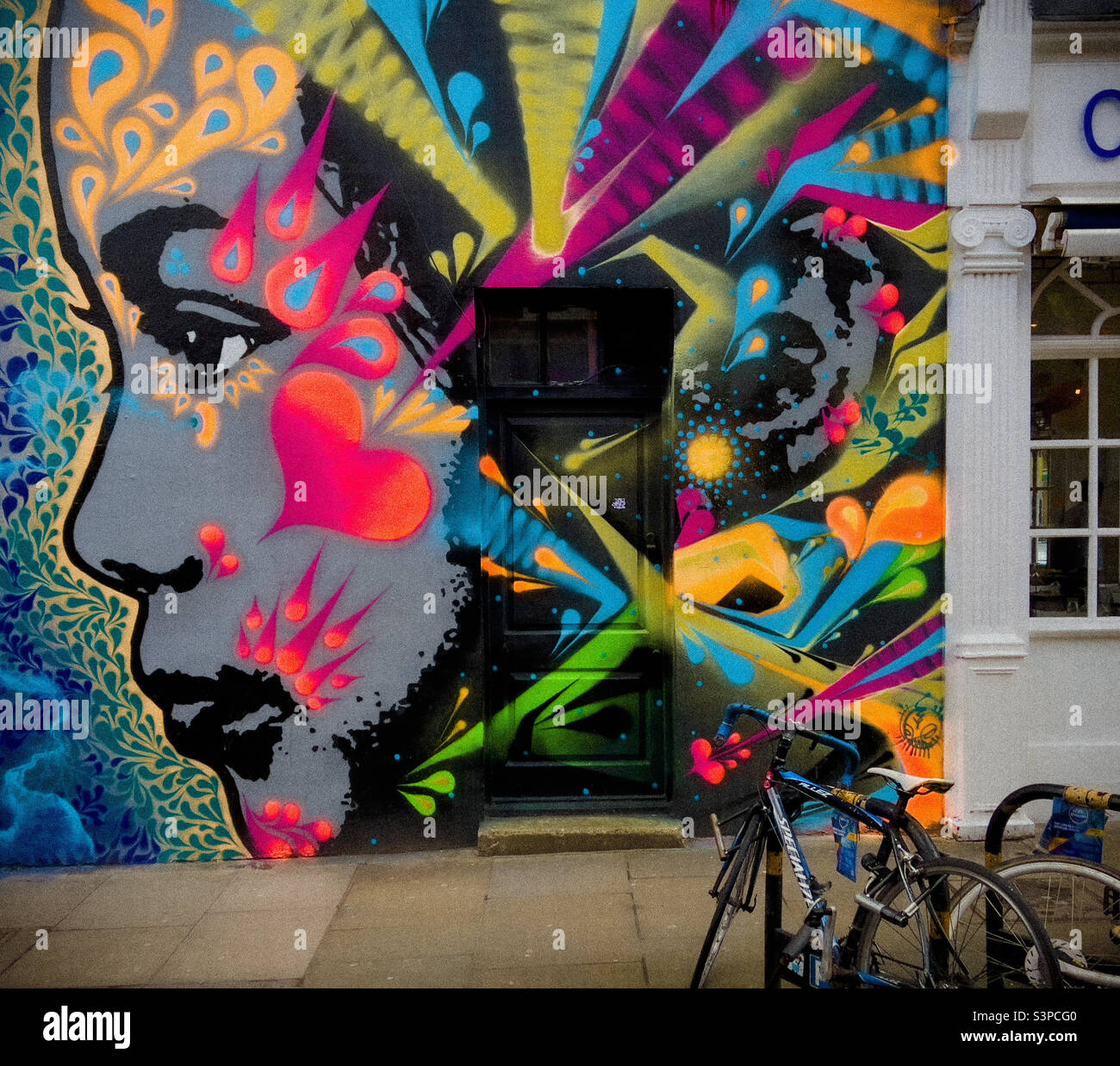Graffiti wall art, Shoreditch, London - January 2022 - Smartphone Captured Stock Image