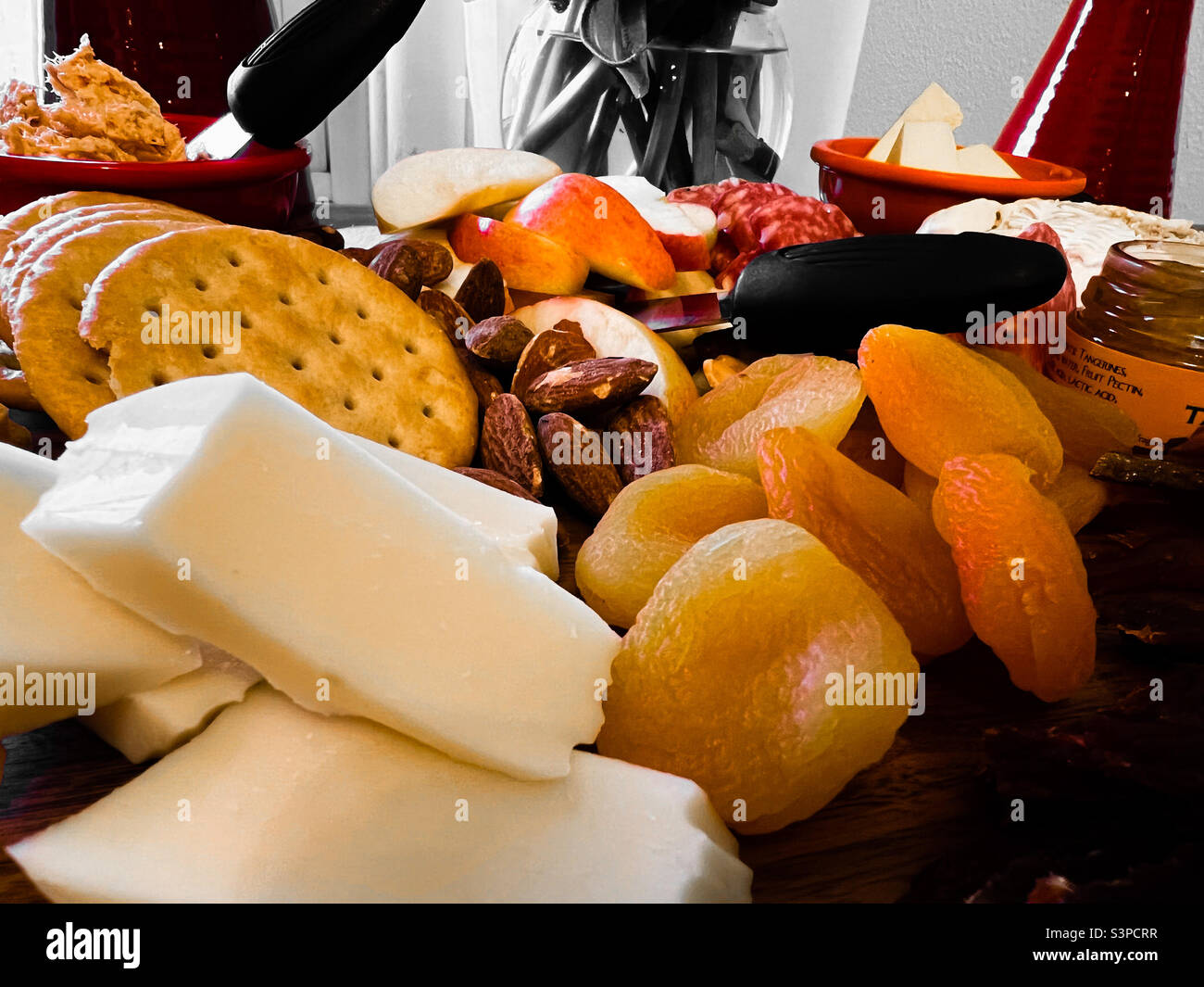 Charcuterie with darkening filter Stock Photo