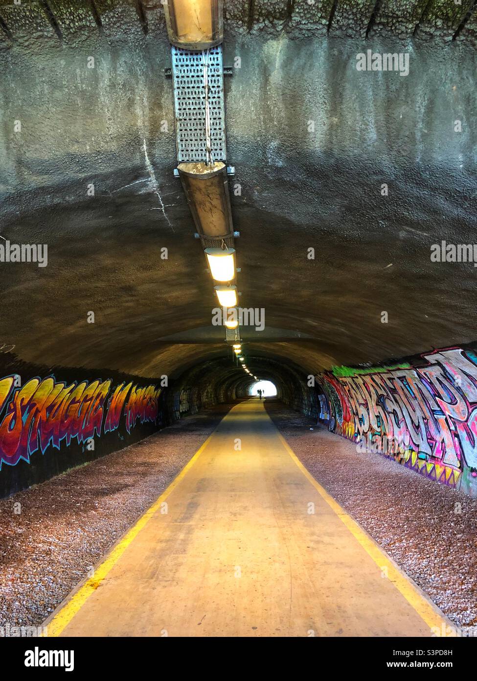 Rodney Street tunnel an Old railway tunnel used as a cycle path and
