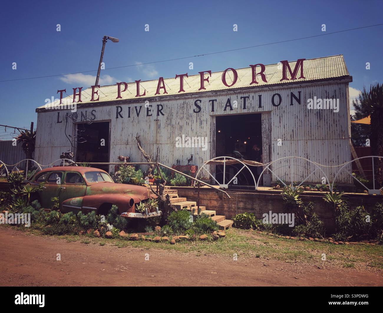 The Platform at the old Lions River Station in Kwazulu Natal, South Africa - Smartphone Captured Stock Image