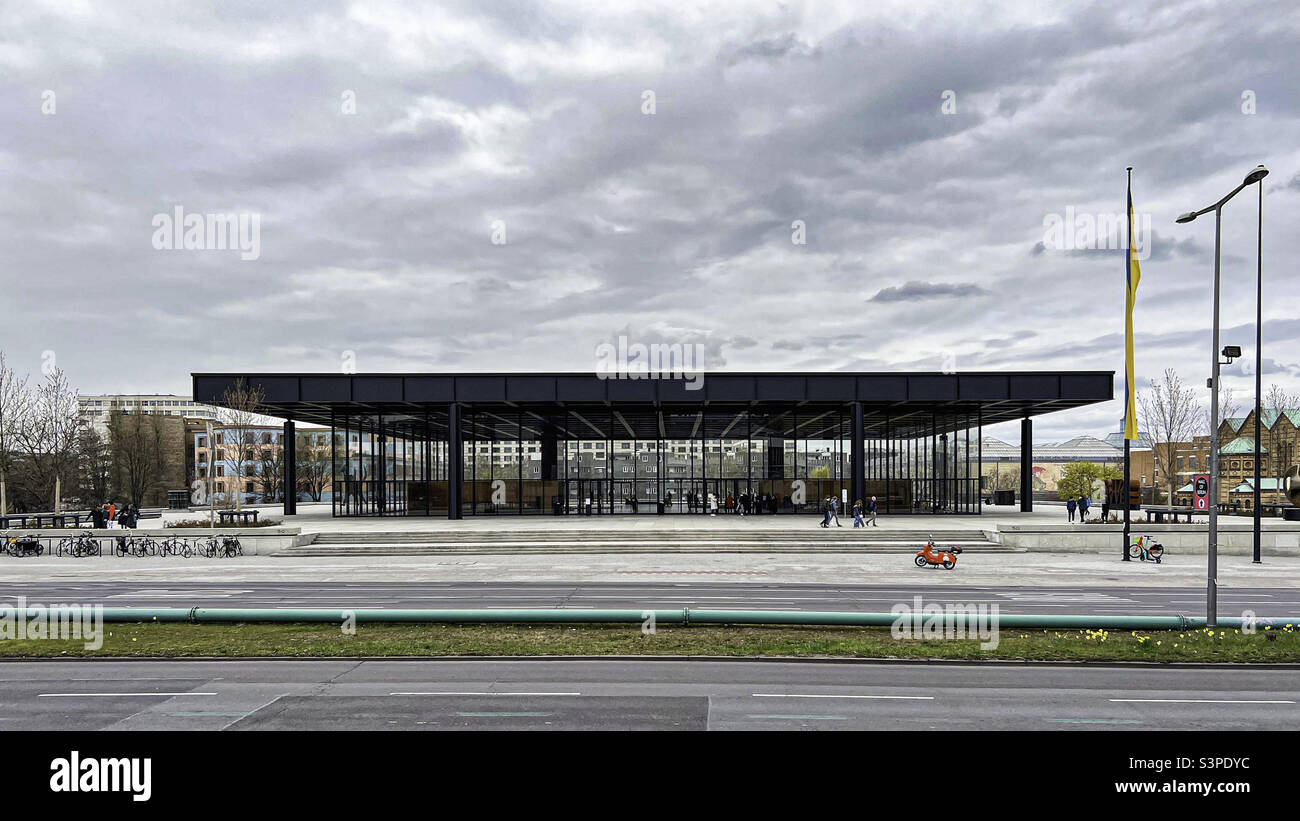New National Gallery. Neue Nationalgalerie at the Kulturforum. Mitte-Berlin,Germany. - Smartphone Captured Stock Image