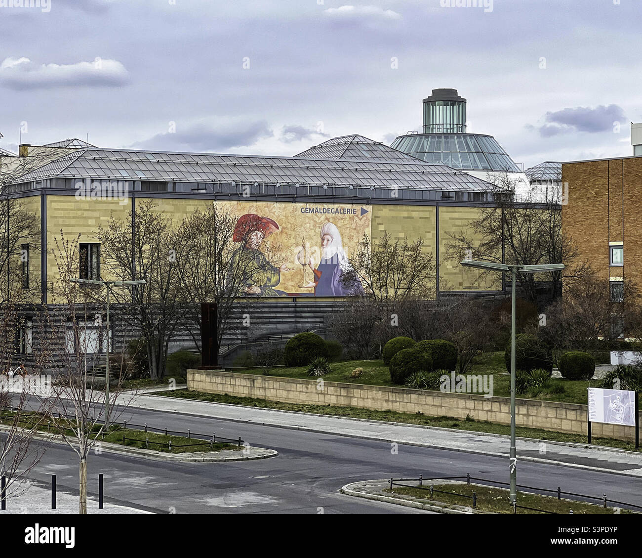Gemäldegalerie gallery houses Old European Paintings owned by the State Museum of Berlin, Kulturforum,Tiergarten,Mitte-Berlin,Germany - Smartphone Captured Stock Image