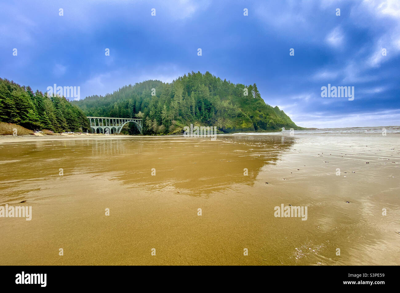 The scenic Oregon Coast at Haceta Head Stock Photo
