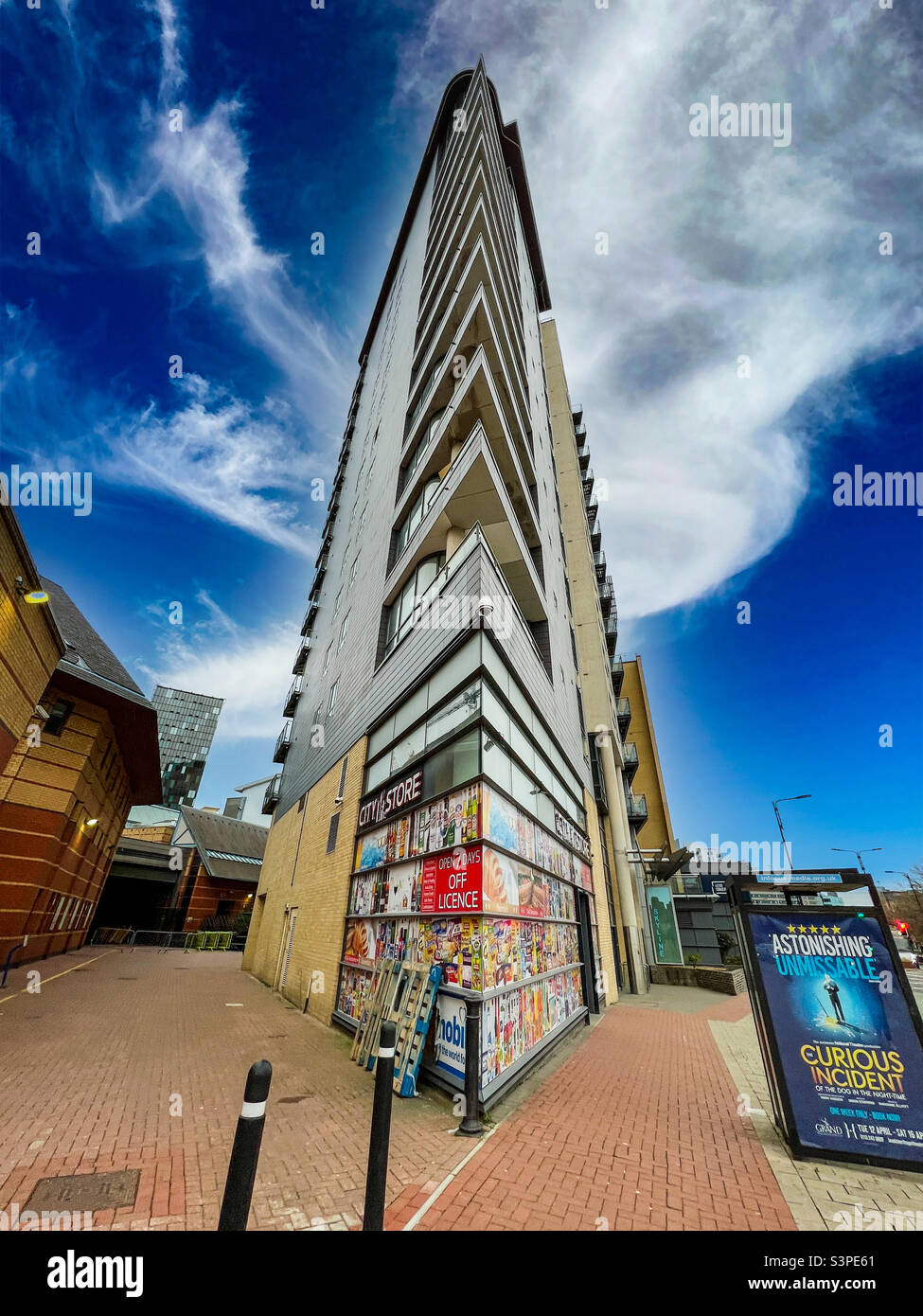 Skyline apartments on St. Peter’s street in Leeds West Yorkshire Stock Photo