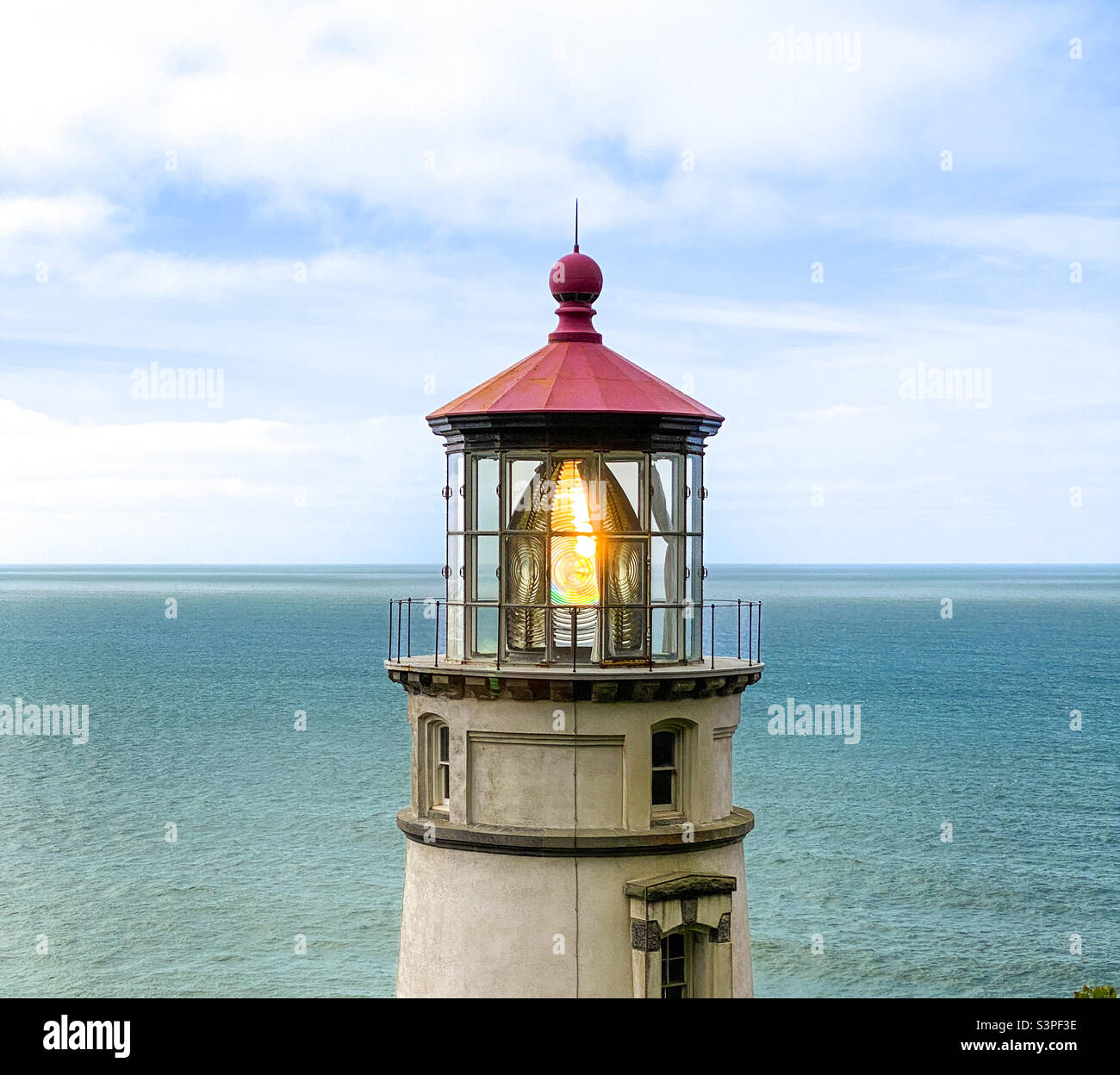 Haceta Head lighthouse on the idyllic Oregon coast, USA - Smartphone Captured Stock Image