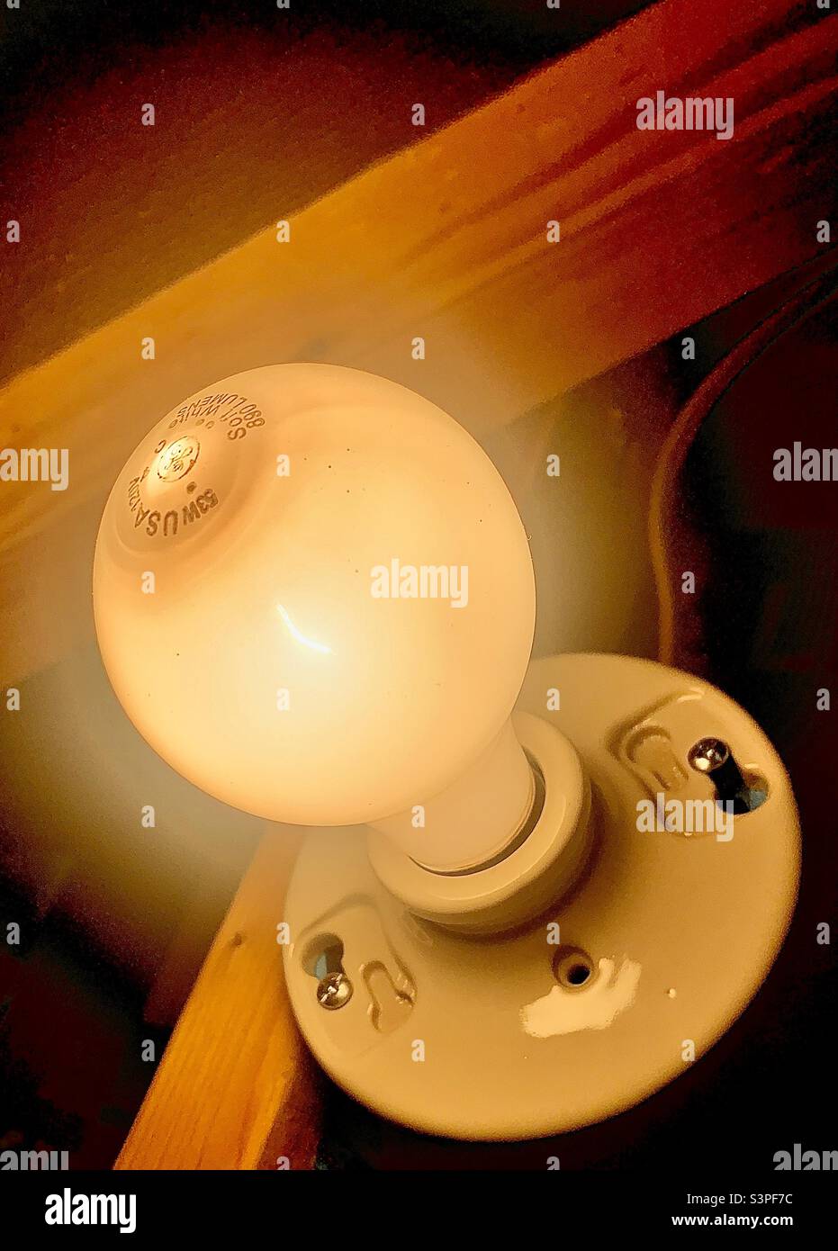 Bright Ideas. Light Bulb - Smartphone Captured Stock Image