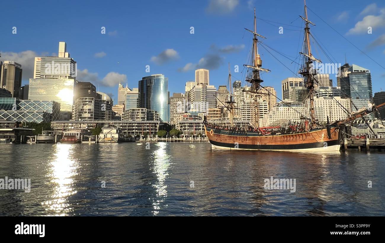 Sydney Darling Harbour Sailing Ship - Smartphone Captured Stock Image