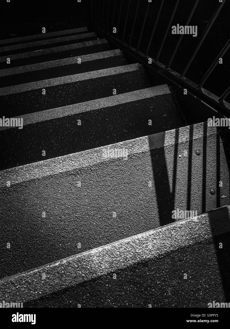 Fire escape in monochrome - Smartphone Captured Stock Image Fire escape in monochrome - Smartphone Captured Stock Image