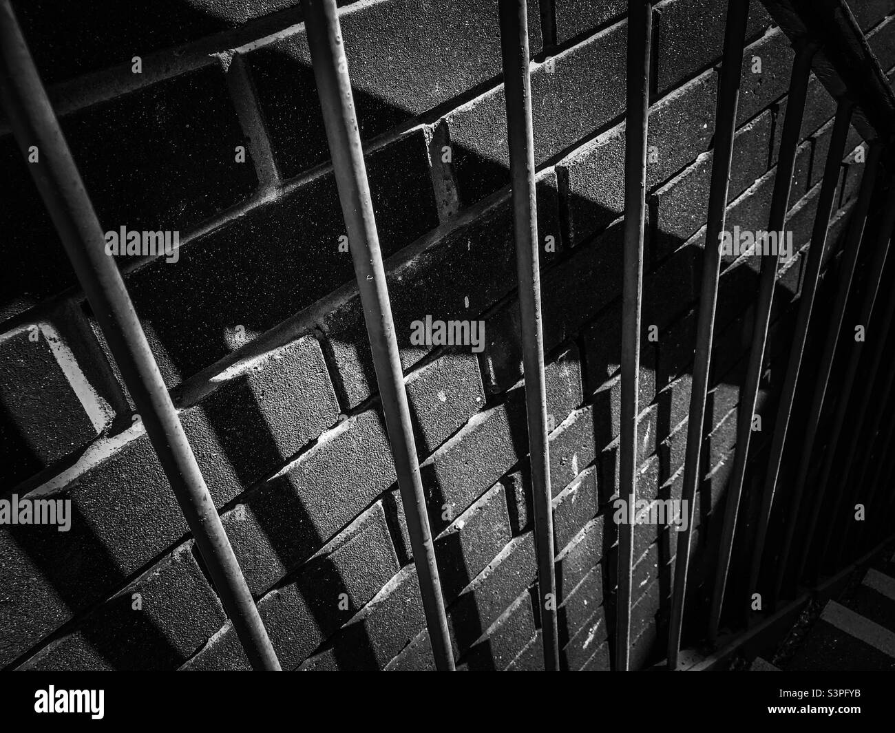 Fire escape in monochrome - Smartphone Captured Stock Image Fire escape in monochrome - Smartphone Captured Stock Image