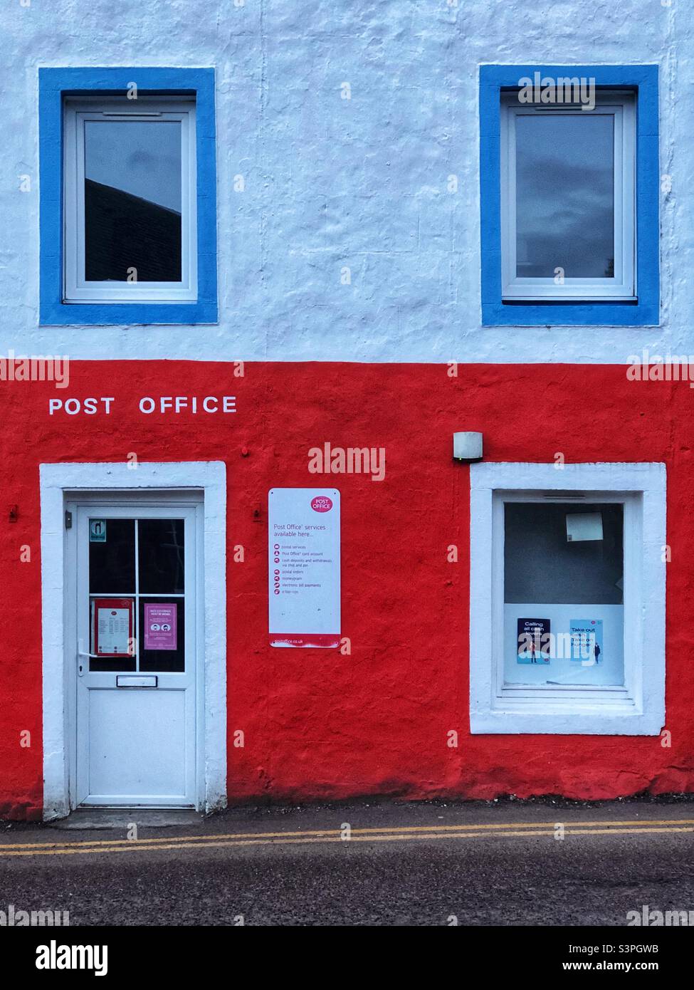 Post Office, Tobermory Isle of Mull, Scotland - Smartphone Captured Stock Image