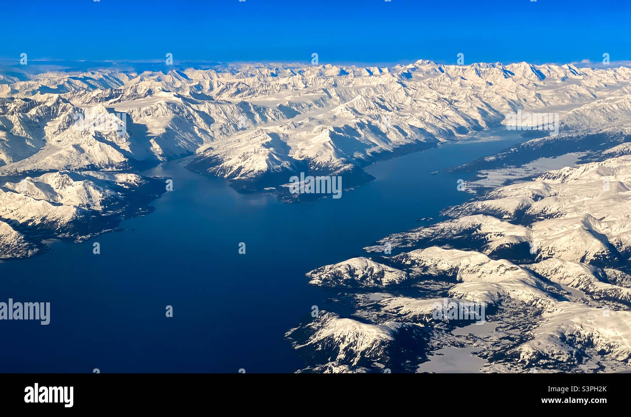 Fjords in southwest Alaska Stock Photo
