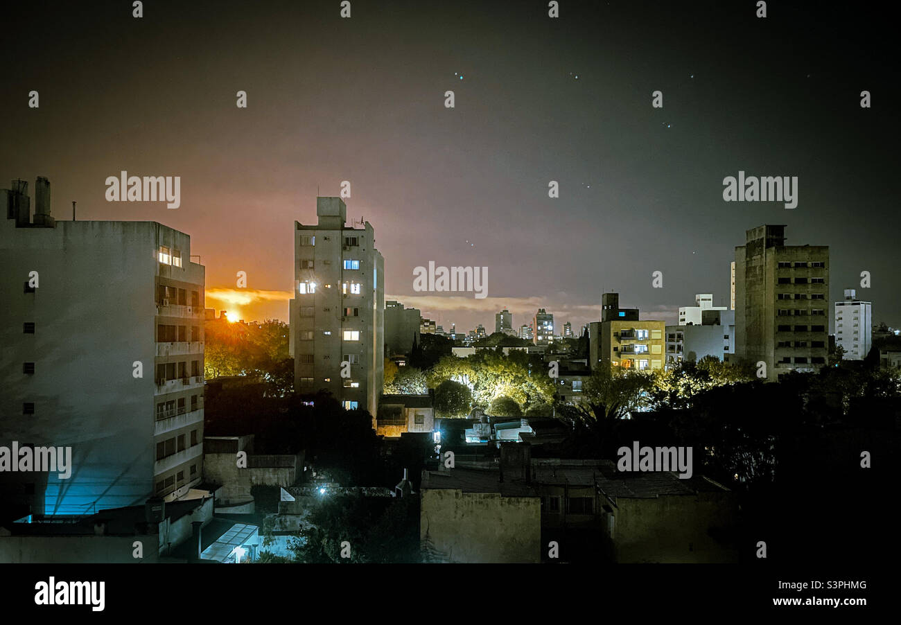 Flame, refinery, cityscape - Smartphone Captured Stock Image