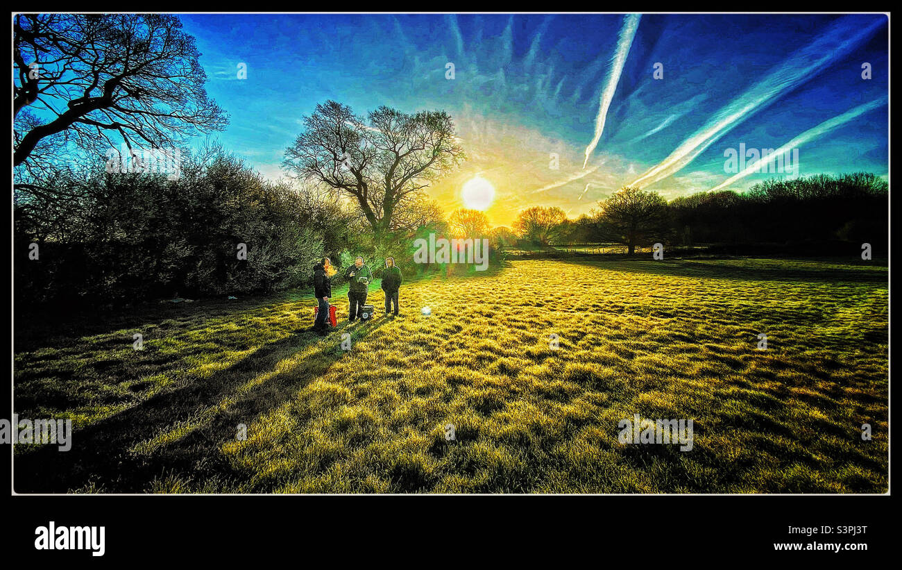 Figures in the landscape - Smartphone Captured Stock Image