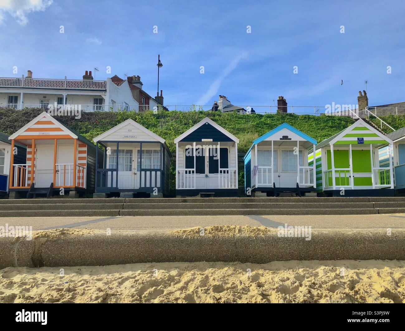 Beach huts on Southwold Beach Stock Photo Alamy