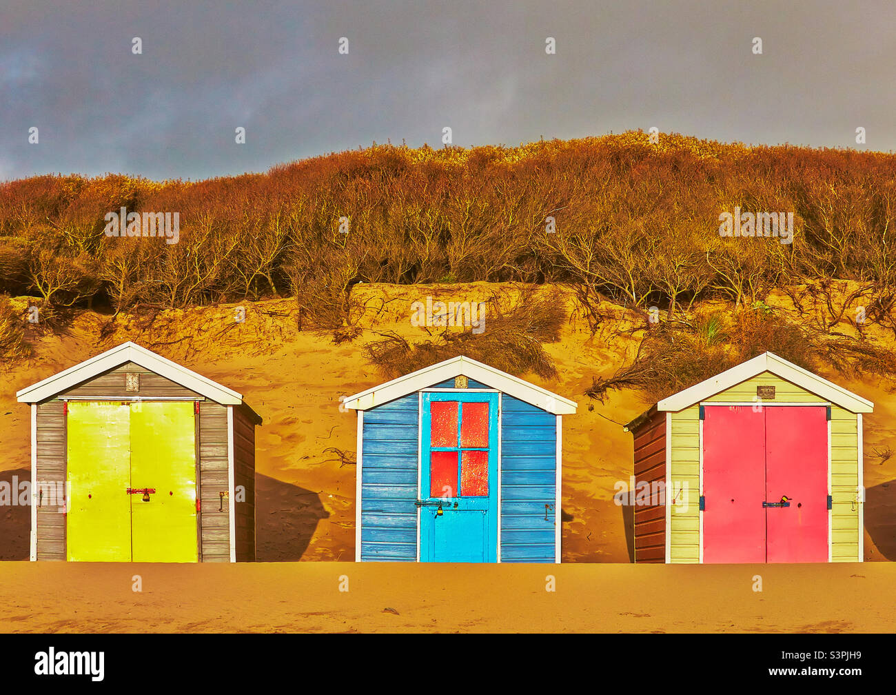 Beach Huts - Smartphone Captured Stock Image