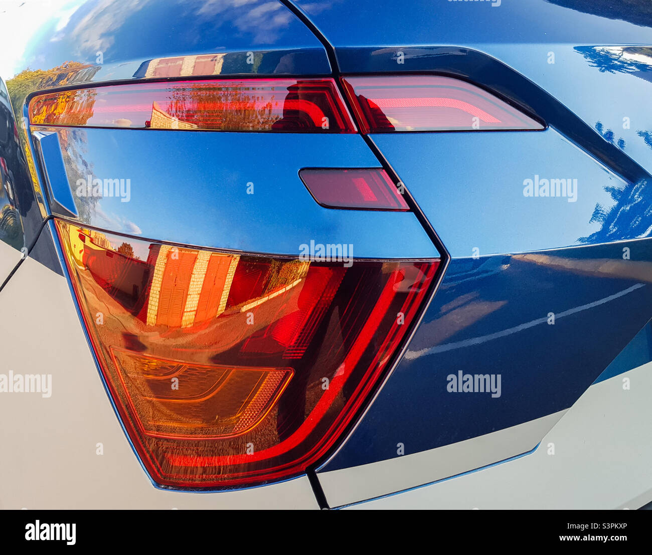 Led tail lights with 3D effect Stock Photo Alamy