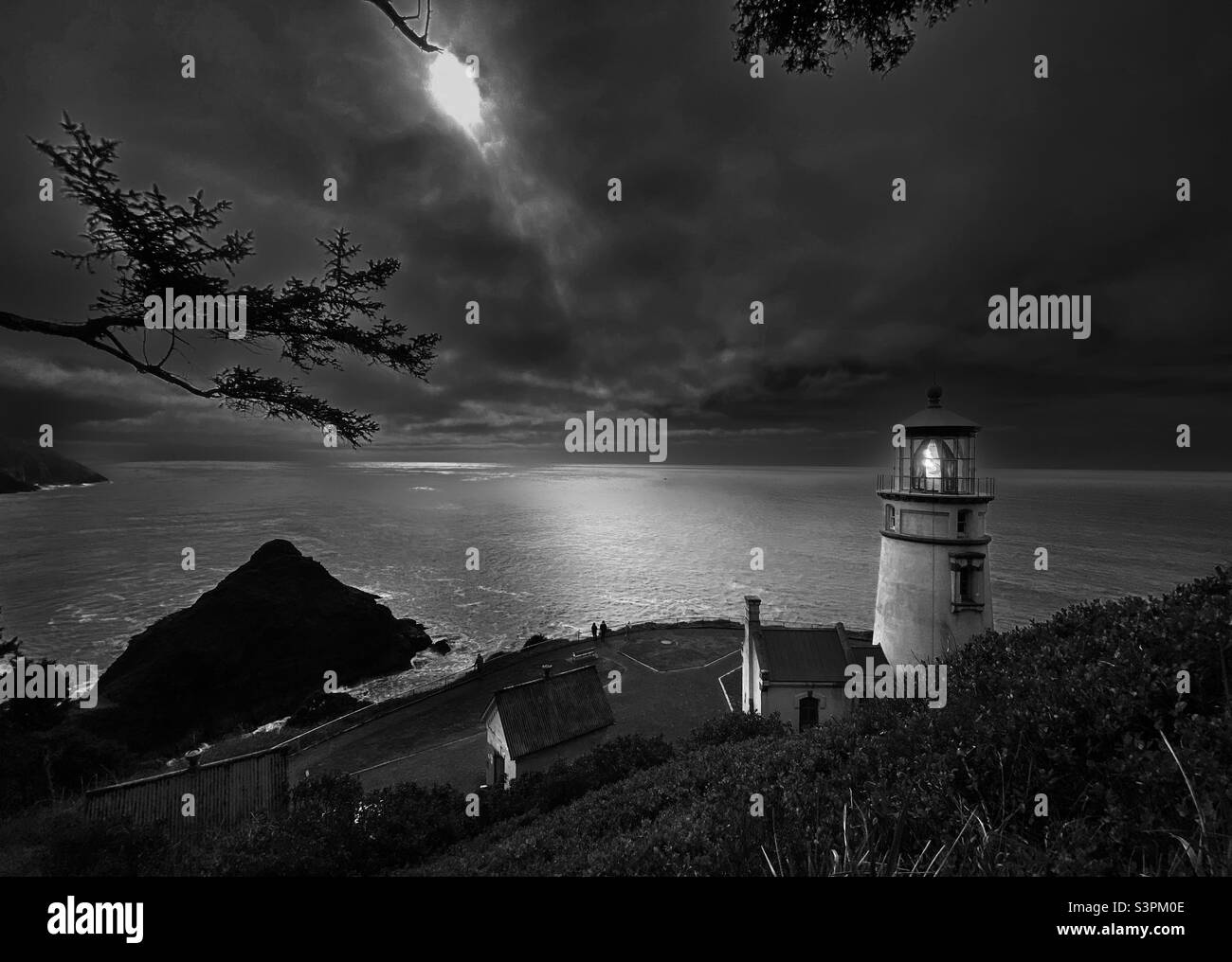 Haceta head lighthouse on the Oregon Coast - Smartphone Captured Stock Image