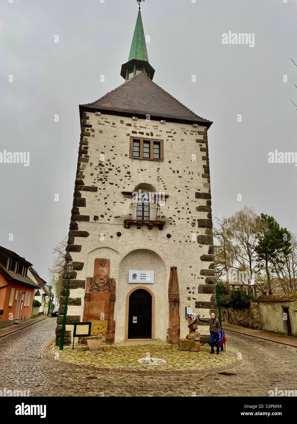 Ancient tower Breisach - Smartphone Captured Stock Image