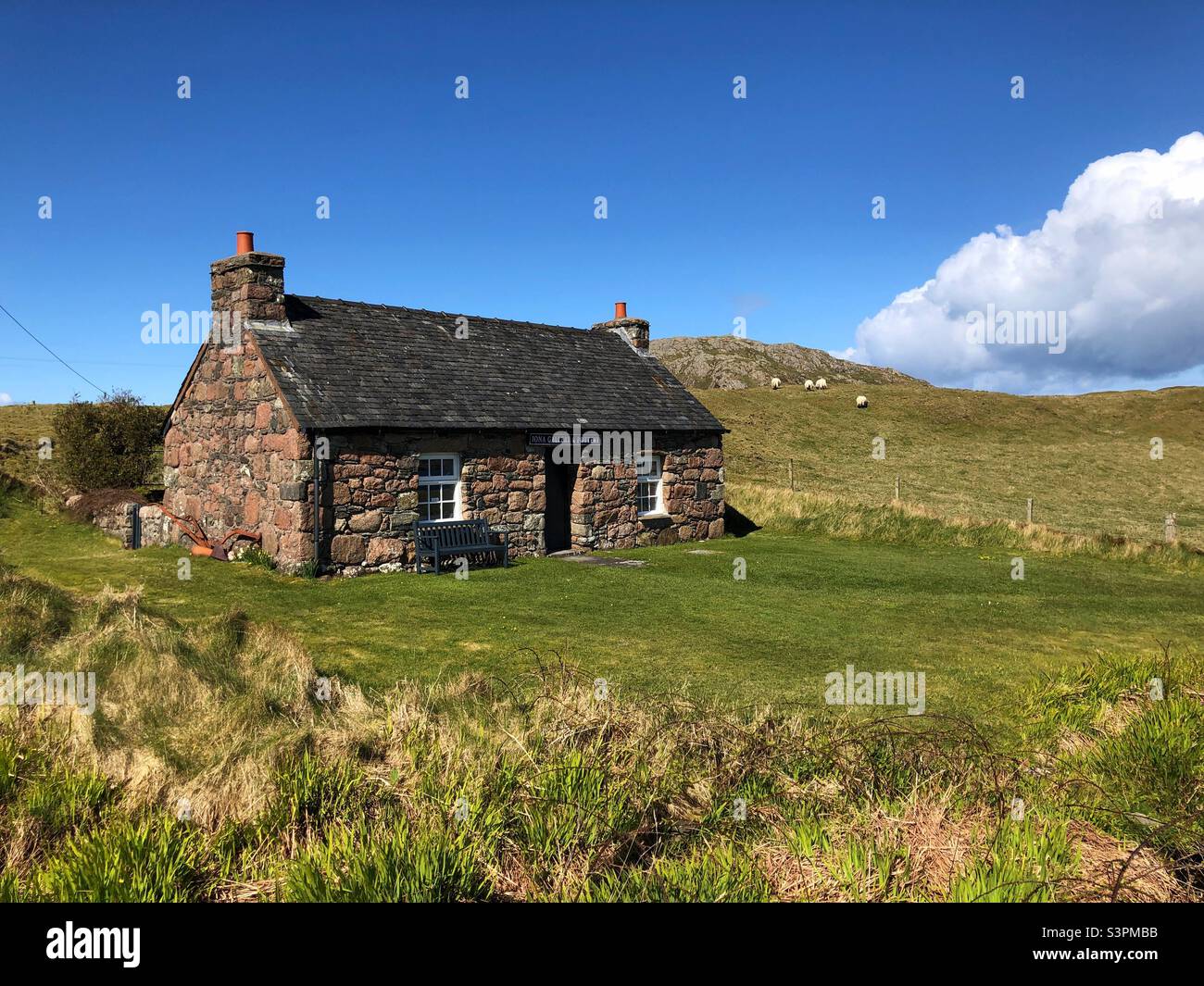 Iona gallery and pottery, Isle of Iona Scotland - Smartphone Captured Stock Image