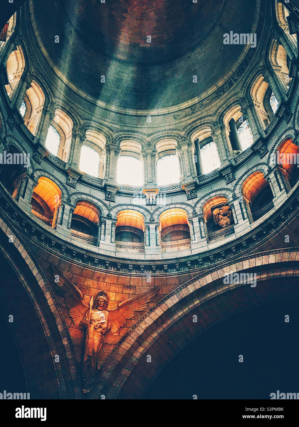 The interior of the Sacrè-Cœur Basilica , Paris, France - Smartphone Captured Stock Image