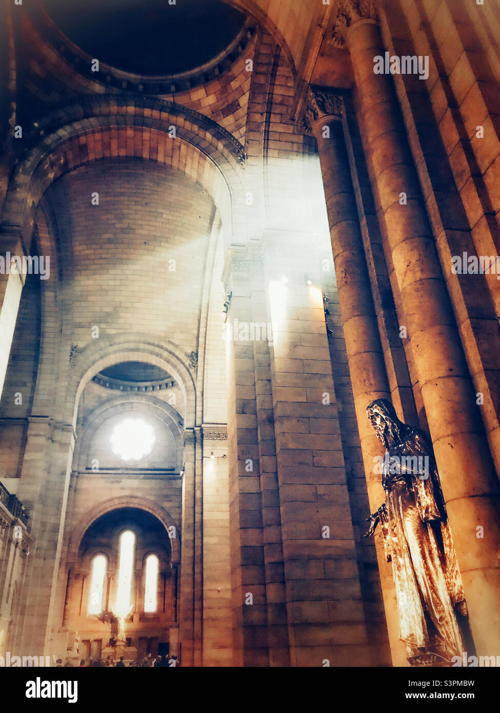 The interior of the Sacré-Cœur Basilica, Paris, France - Smartphone Captured Stock Image