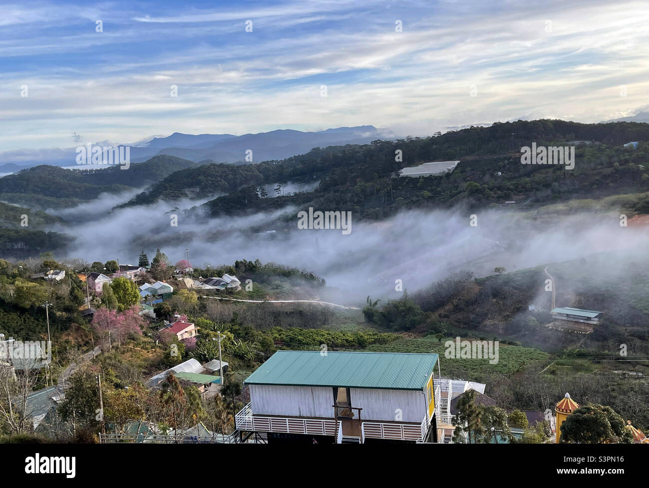 an area of ​​white clouds - Smartphone Captured Stock Image