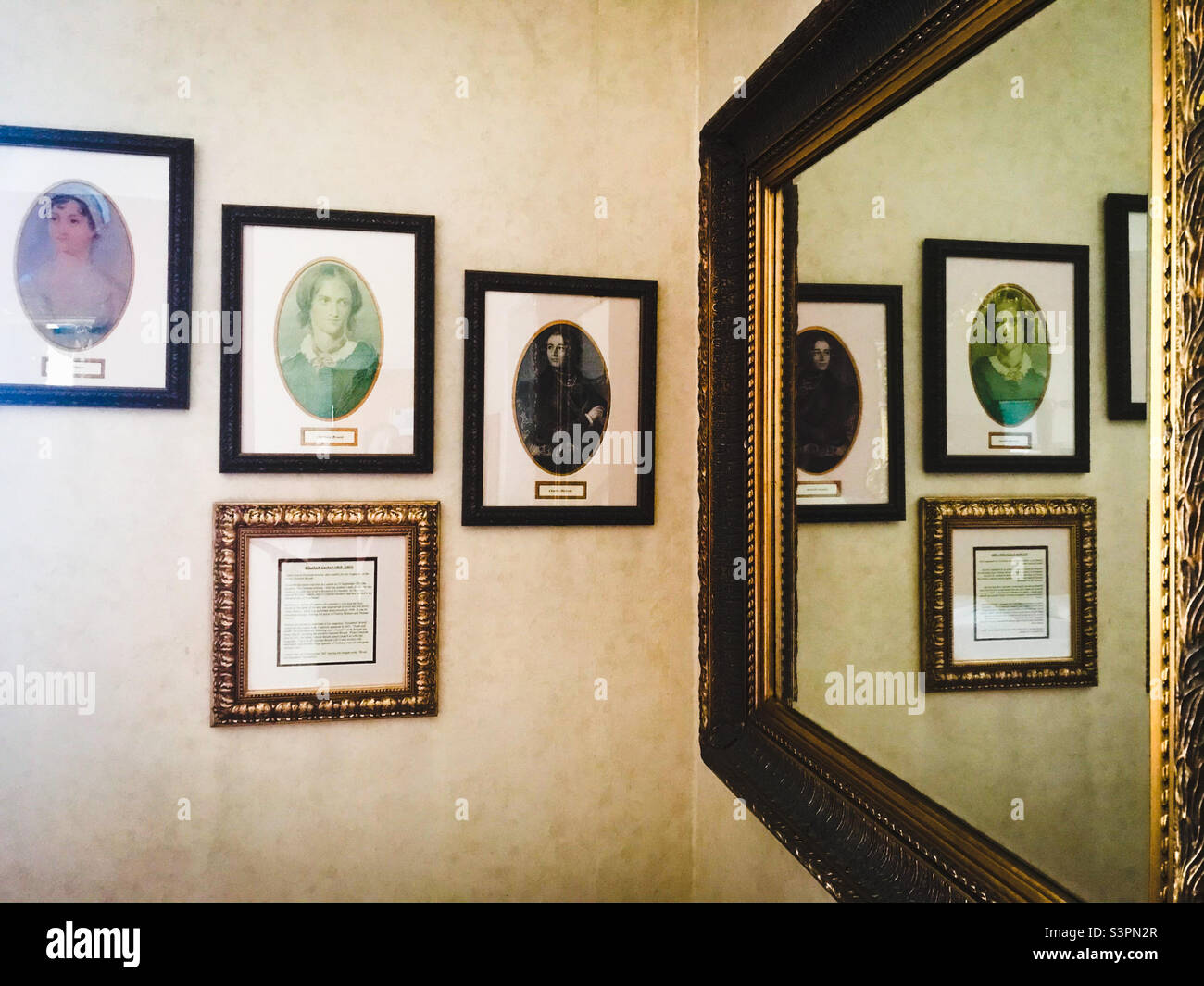 Writers wall against a mirror in a hotel bedroom - Smartphone Captured Stock Image